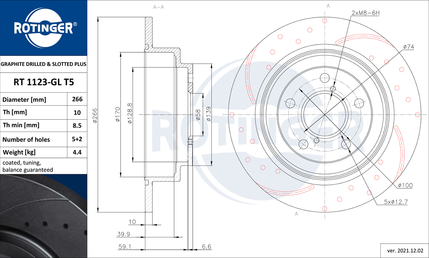 ROTINGER 258 560 Alkatrész rt 1123-gl t5